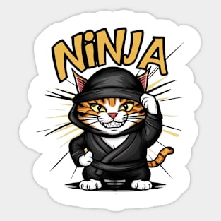 Ninja cute cat Sticker